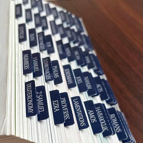 Laminated Bible Tabs, Reposition Large Print Stickers, Easy to Read and Apply Bible Tabs for Women and Man (Sapphire Blue) thumbnail 2