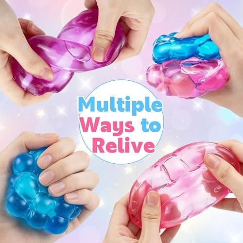 Ice Cube Squishy Fidget Toy, Squeeze Cube, Slow Rising Squeeze Cubes Fidget Toy, Sensory Stress Relief Toy for Focus and Relax Hand Muscles, Soft Handheld Squishy Cubes for Desk Fidget (Pink) thumbnail 4