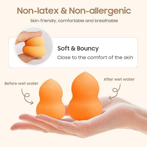 30 Pcs Multicolor Makeup Sponge Set - Latex-Free, Soft & Reusable Beauty Makeup Sponge for Wet/Dry Use Blending Powder Puff for Foundation & Concealer Washable Makeup Sponges thumbnail 4