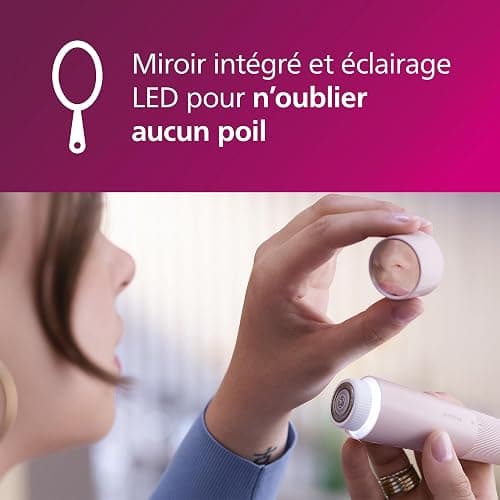 Philips Series 5000 - épilateur visage, épilateur individuel pour femme, sans fil et compact, avec tête hypoallergénique, épilation douce et rapide du visage, retouches faciles, modèle BRR454/00 thumbnail 4