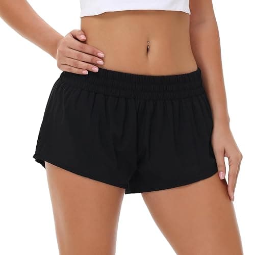 Aurefin Lightweight Athletic Shorts for Women, Quick Dry Run ning Shorts with Zip Pocket and Liner Womens Gym Workout Shorts thumbnail 5