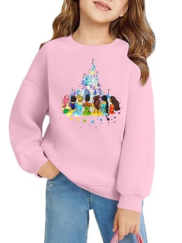 FRELPIXO Magical Sweatshirts for Girl: Magic Kingdom Prinecess Tshirt Fleece Princess Sweater Vacation Trip Pullover Top thumbnail 2