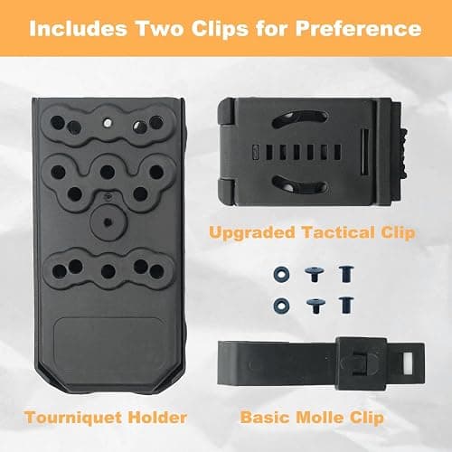 Tourniquet Holder, Molle Tourniquet Holder with Upgraded Tactical Clip, Tourniquet Case for Gen 7 Tourniquet or Older, Tourniquet Holder for Duty Belt,Molle Equipment, Police Gear thumbnail 2