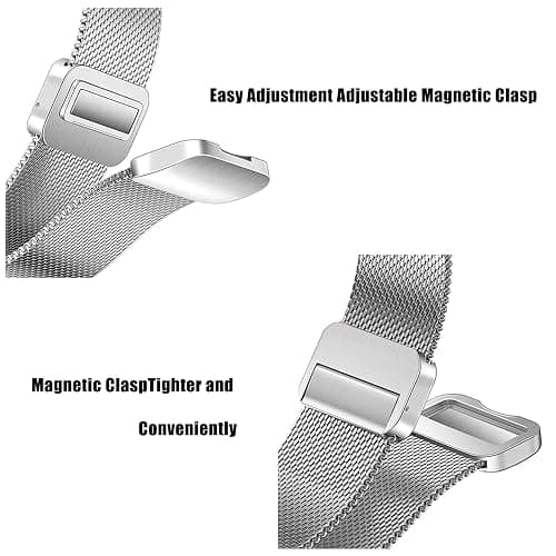 Double Magnetic Compatible for Apple Watch Band Ultra 2,SE, Stainless Steel Strap Metal Mesh Sport Loop for iWatch Bands 38mm 40mm 41mm 42mm 44mm 45mm 46mm 49mm Series 10/9/8/7/6/5/4/3/2/1 Women Men thumbnail 9