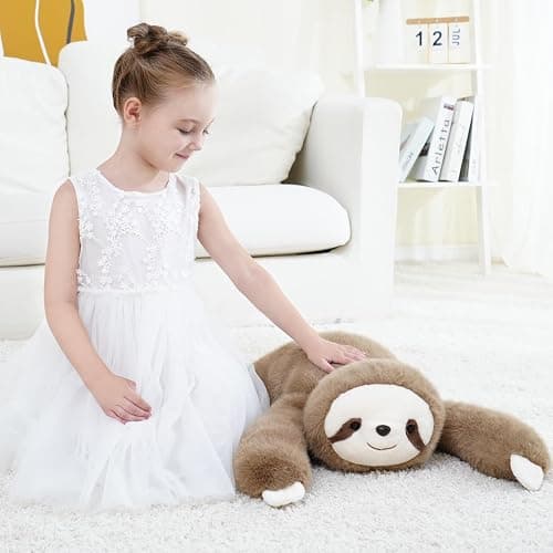 YGZE Weighted Sloth Stuffed Animal – 25 Inch, 4 lbs Plush Lying Toy for Kids and Adults – Soft and Cozy Weighted Companion for Bedtime, Gifting, and Everyday Comfort thumbnail 6
