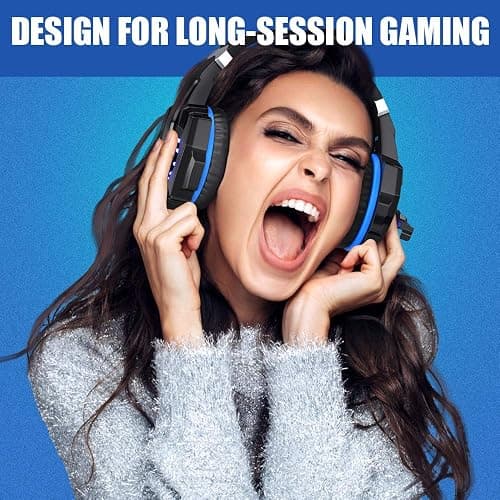 BENGOO G9000 Stereo Gaming Headset for PS4 PC Xbox One PS5 Controller, Noise Cancelling Over Ear Headphones with Mic, LED Light, 7.1 Surround Sound, Soft Memory Earmuffs for Nintendo Xbox Series X|S thumbnail 7