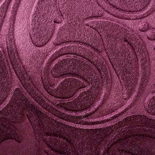 TangDepot Heavy Velvet Embossing Throw Pillow Cover, Classis Floral Anaglyph Velvet Fabric, Decorative Pillow Cover, Indoor/Outdoor Pillows Shell, Cushion Cover - (18" x 18", C14 Deep Purple) thumbnail 3