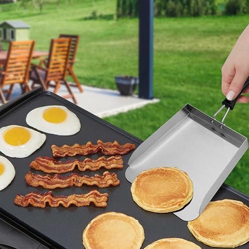 Stanbroil Large Griddle Scoop Spatula Food Mover for Rice, Veggies & More | Stainless Steel, 7" Wide, Moves More Food at Once, Flat Top Grill Tool, Ideal for Stir Fry, Fried Rice & Teppanyaki thumbnail 9