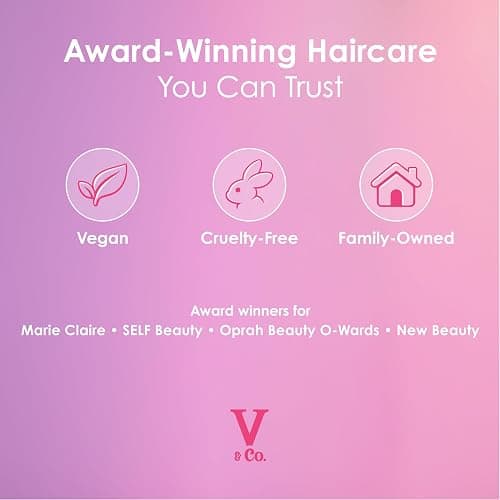 V&Co. Beauty Curly Hair Shampoo & Conditioner Set (12 Oz. Each) with Peptide Technology, Enhances Curl Definition, Sulfate Free Conditioner and Shampoo for Naturally Curly Hair, Gentle, Color Safe thumbnail 8