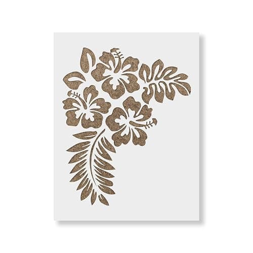 Hibiscus Flower Stencil - Spring Stencil, Floral Stencil, Designs, Flower Stencil, Nature Stencil - Image 1