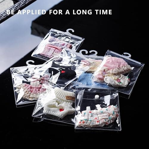 10 Pack Clear Doll Clothes Storage Bags with Hanging Rod & Hooks, Compatible with Labubu Clothes - PVC Transparent Organizer Set for Dolls, Space-Saving Wardrobe System thumbnail 4