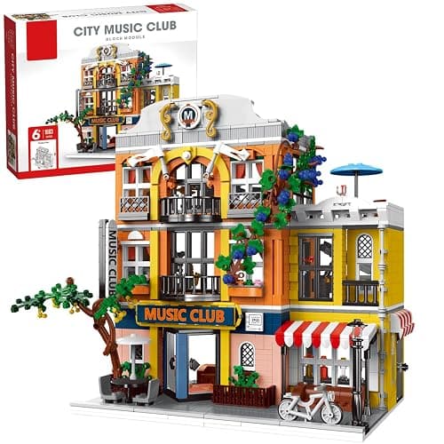 ENJBRICK Flowers City Jazz Club Building Sets for Adutls, Architecture House Building Kit for Boys and Girls 8-14 Years 1683 PCS - Image 1