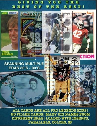 Generic Football Cards Mystery Hot Pack Hall of Famers - 12 Cards - 10x HOF - Look for HOF Rookie Relics, Autos, SP, Color, Parallels thumbnail 3
