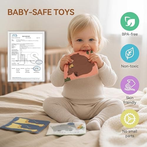 Youuys Baby Tissue Box Toy for Babies 6-12 Months, Montessori Sensory Toys for 1 Year Old Boy, Infant Toy with Crinkle Tissues & Fine Motor, for 6 9 12 18 Months Old Kids 1st Birthday thumbnail 9