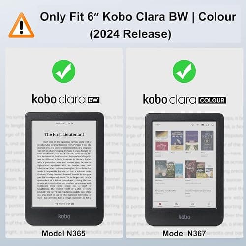 Tenano Clear Case for Kobo Clara Colour/BW/2E, 6" Lightweight Scratch-Proof Silicone Back Cover, Clear thumbnail 2