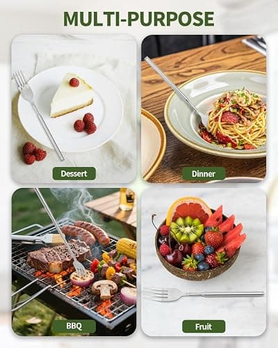 2 PCS Extendable Fork, Prank Long Telescopic Forks, Expandable 8.7-25.4" | Extending Random Fun Stuff, Telescopic Fork Gag Gift, Expandable Handle Spoon for BBQ Dinner Fruit Dessert Cutlery thumbnail 7
