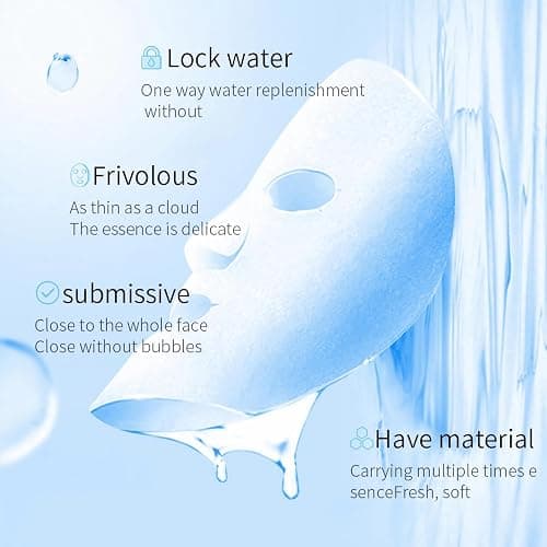 JORUN 12 Pcs Essence Hydrating Sheet Face Mask Set - Korean Sheet Masks Moisturizing,Anti-Aging, Brightening Face Masks Beauty Multipack - Vegan Face Mask Skincare for All Skin Types thumbnail 5