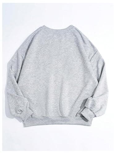 GORGLITTER Women's Oversized Crewneck Sweatshirt Graphic Cute Long Sleeve Lightweight Fall Trendy 2025 Pullover Top thumbnail 2