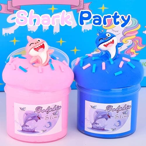 7 PACK KIT: Butter Slime Party in Pink, Blue, Ice Cream & Watermelon, Soft & Non-Sticky Scent Slimes for Kids, 7 Colors and Charms - 7 Pack Butter Slime(60ml) thumbnail 5