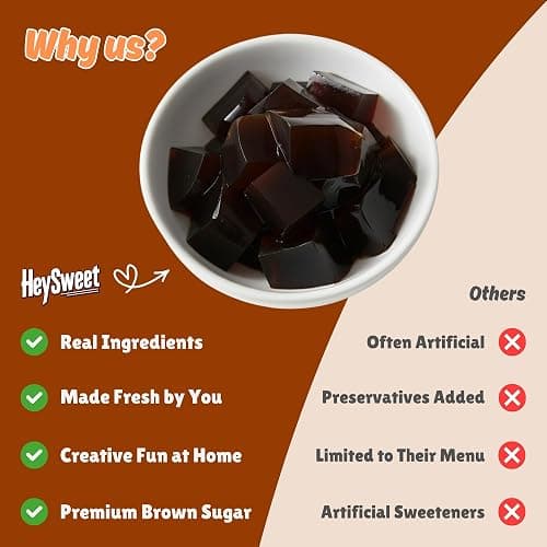 HeySweet Brown Sugar Konjac Jelly Variety Pack | Coffee, Lychee, Green Tea, Cranberry Chia Seed | Vegan, Halal, No Artificial Sweeteners or Colors | 9 oz (8 Servings) thumbnail 6