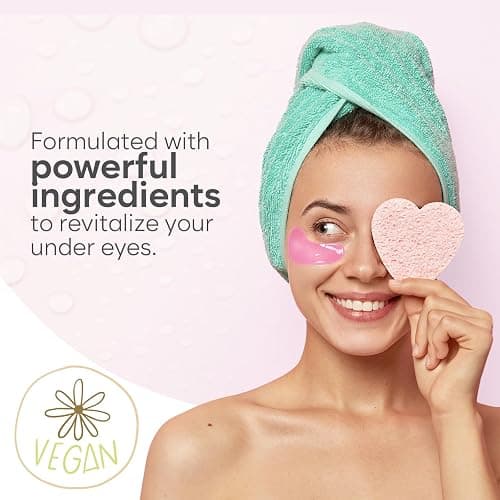 BLOOMORA Rose Under Eye Patches (30 Pairs) - Under Eye Mask for Appearance of Dark Circles - For Puffy Eyes Smoothing - Skincare Mask thumbnail 5