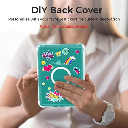 iDLEHANDS Magnetic Clear Case for 7" Kindle Paperwhite 12th Gen 2024 and Kindle Colorsoft - with AirBag Compatible with iPhone MagSafe, for Samsung/Belkin/Anker Wireless Charging Pads, Clear thumbnail 7