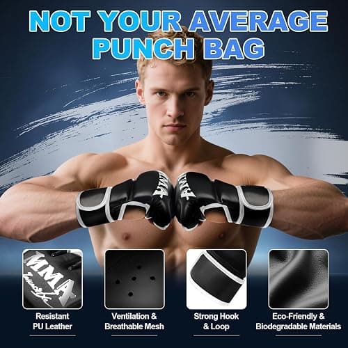 Heavy Punching Bag with Stand Adults Teens, 70" Freestanding Punching Bag with Boxing Gloves and Electric Air Pump, Women Men Standing Inflatable Boxing Bag for Training MMA Thai Fitness thumbnail 6