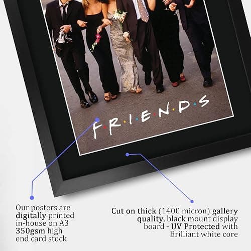 HWC Trading Friends TV Show Poster Signed 16" x 12" Framed Gift Printed Autograph Print Photo Picture Display - 16 x 12 Inches Framed thumbnail 4