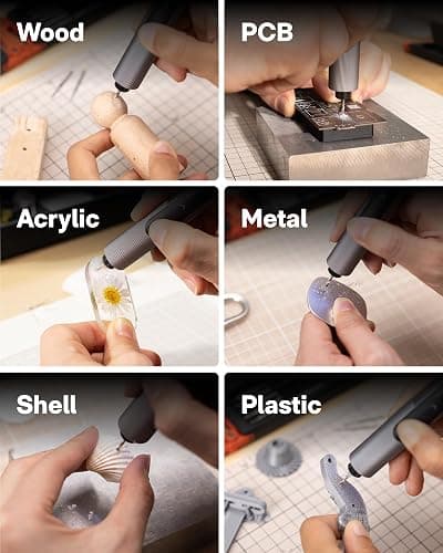 HOTO SNAPBLOQ 3-in-1 Mini Tool Kit for DIY & Craft Projects, Drill Pen, Rotary Tool & Precision Screwdriver with Magnetic Modular System, 114 Accessories for Jewelry Making, Model Craft & Creative Han thumbnail 7