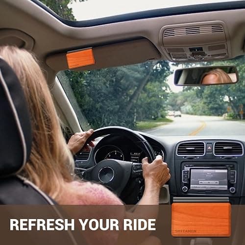 Car Air Freshener, Wood Air Freshener, Car Odor Eliminator for Visor Clip, 3-Pack Variety Scent Refill, Long Lasting - CLIP INCLUDED (Cabana-Pine-Orchard) thumbnail 3