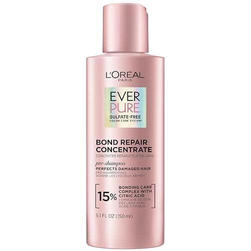 L'Oreal Paris Sulfate Free Bond Repair Pre Shampoo Treatment, Hair Repair for Colored, Bleached or Damaged Hair, EverPure, 5.1 Fl Oz - Image 1