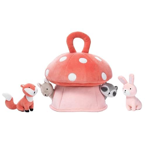 Lambs & Ivy Interactive Plush Mushroom House with Stuffed Animal Toys thumbnail 5