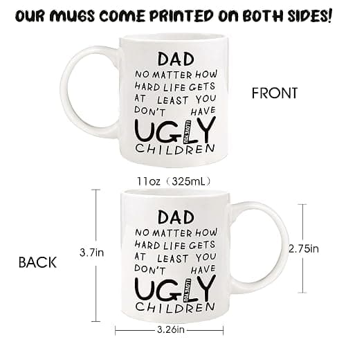 Fathers Day Dad Gifts from Daughter Son Wife: 11oz Funny Coffee Mug for Father,Unique Christmas Presents for Dad Husband Men Him,Heartwarming Retirement Anniversary Birthday Gifts for Daddy Stepfather thumbnail 3