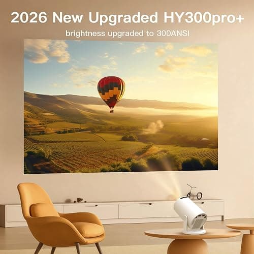 [Built-in Apps & 2026 Upgraded] WEMI Mini Portable Projector Mini Projecteur Portatif with WiFi 6 and Bluetooth 5.4 for Bedroom Smart Movie for iPhone Cell Phone Android OptiBarrel 500 thumbnail 5