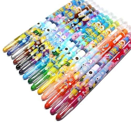 Pororo Plastic Twist Up Crayons Color Pencils 14 Pens thumbnail 4