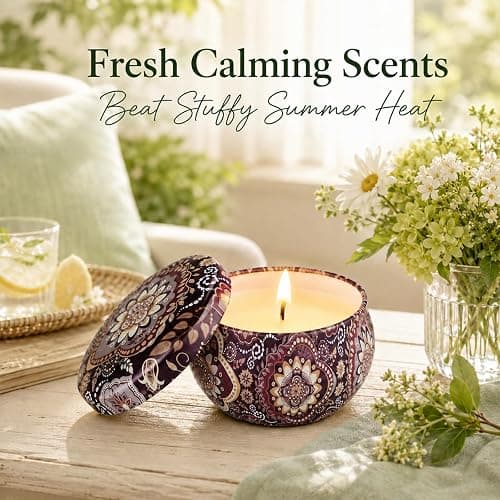Scented Candles Gift Set for Women, 12 Pack | 100% Natural Soy Wax, 12 Assorted Scents, 300 Hrs Burning Time, Gift-Ready Box for Women, Ideal for Relaxation And Home Décor thumbnail 6