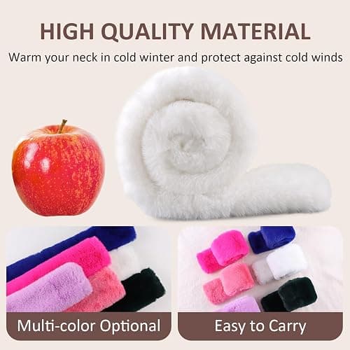 White furr scarf thumbnail 3
