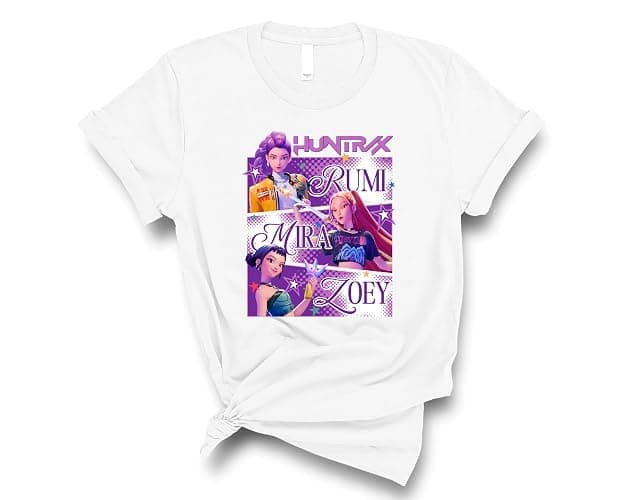 Huntrix T-Shirt, Demon Pop Hunters Movie Shirt, Korean Pop Concert Outfit, Fantasy Animation Film Graphic Tee, Pop Music Idol Inspired Shirt (PINK, YOUTH MEDIUM) thumbnail 9