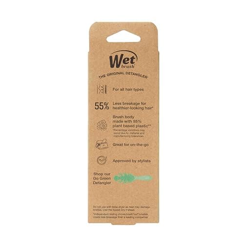 Wet Brush Go Green Mini Detangler, Green - Detangling Travel Hair Brush - Ultra-Soft IntelliFlex Bristles Glide Through Tangles & Gently Loosens Knots While Minimizing Pain, Split Ends & Breakage thumbnail 12