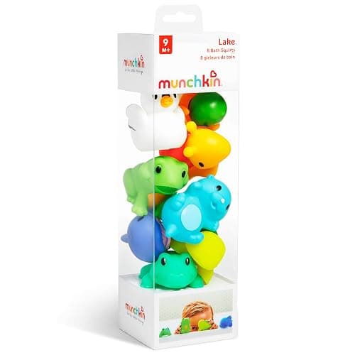 Munchkin Baby Bath Toy Squirts for Babies and Toddlers 9 Months and Up, Lake Animal Squirters, 8 Pack thumbnail 4
