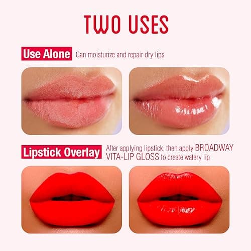 Ruby Kisses Broadway Vita-Lip Clear Lip Gloss 6pcs (Cherry), Ultra-Hydrating & Soothing Formula with Vitamin Oils, High-Shine Non-Sticky Finish, Healing Glossy Lip Balm Locks in Moisture thumbnail 3