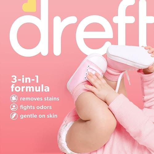 Dreft Newborn Baby Liquid Laundry Detergent, Gentle on Sensitive Skin, HE Compatible, 2 pack, 32 loads each thumbnail 2