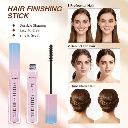 Seiolieliou 4-in-1 Hair Styling Cream Set, Hair Finishing Stick, Hair Wax Stick, Boar Bristle Brush & 3 Combs Set | All-in-One Professional Hair Styling Kit for Frizz Control, Shine & Hold thumbnail 3
