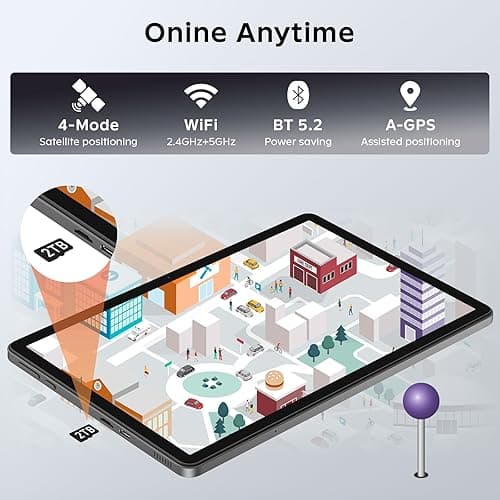 Android 16 Tablet 11 Inch with Gemini AI, T7250 Octa-Core, 24GB RAM + 256GB ROM /2TB TF, 16MP+8MP, 1920x1200 IPS HD Display, 8000mAh, Widevine L1, GPS, 2 in 1 Tablets with Keyboard Mouse Stylus thumbnail 8