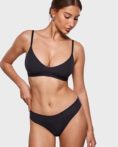 INLYRIC Women's Inbarely Soft Scoop Bralettes No Padding Cami Bras Unlined No Underwire Comfort Sleep Bralette Pullover thumbnail 6