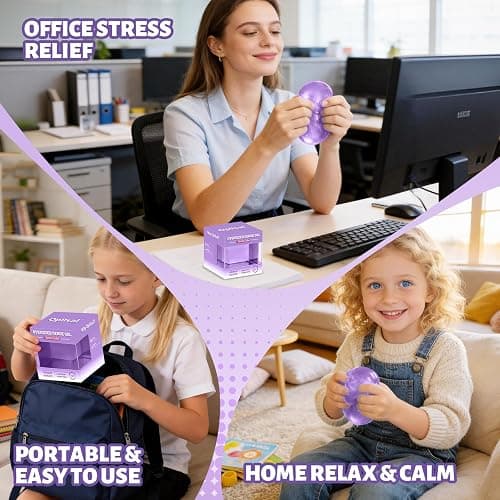 Oversized Dense Gel Stress Cube (2.55") - Anxiety Relief Fidget Toy - Larger, Firmer, Slow-Rise - Dual-Reinforced Leak-Proof Design - Premium Sensory Gift for Adults & Teens thumbnail 5