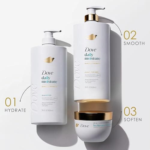 Dove Damage Therapy Shampoo Daily Moisture for Dry Hair with Bio-Protein Care Technology and Hyaluronic Serum 28 Fl Oz thumbnail 10