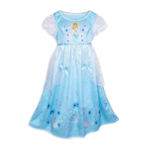 Disney Girls' Princess Dress Nightgown, Fantasy Gown, Soft & Cute Pajamas for Kids - Image 1