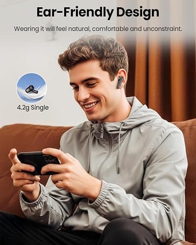 ZIUTY Wireless Earbuds Bluetooth Headphones, ANC/ENC Noise Cancelling, Ear Buds with Multifuntional Touch Screen, 40H Stereo Sound for Sports, IPX7 Clear Calls, 5 EQ for iOS Android (Jet Black) thumbnail 5