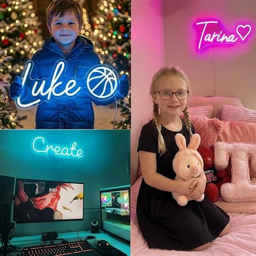 OBTAIN Custom Neon Signs, Neon Sign Customizable for Wall Decor, Personalized Neon Sign for Wedding Birthday Party Gift Party Bar Game Room Home Business Shop Name Logo Neon Sign thumbnail 2